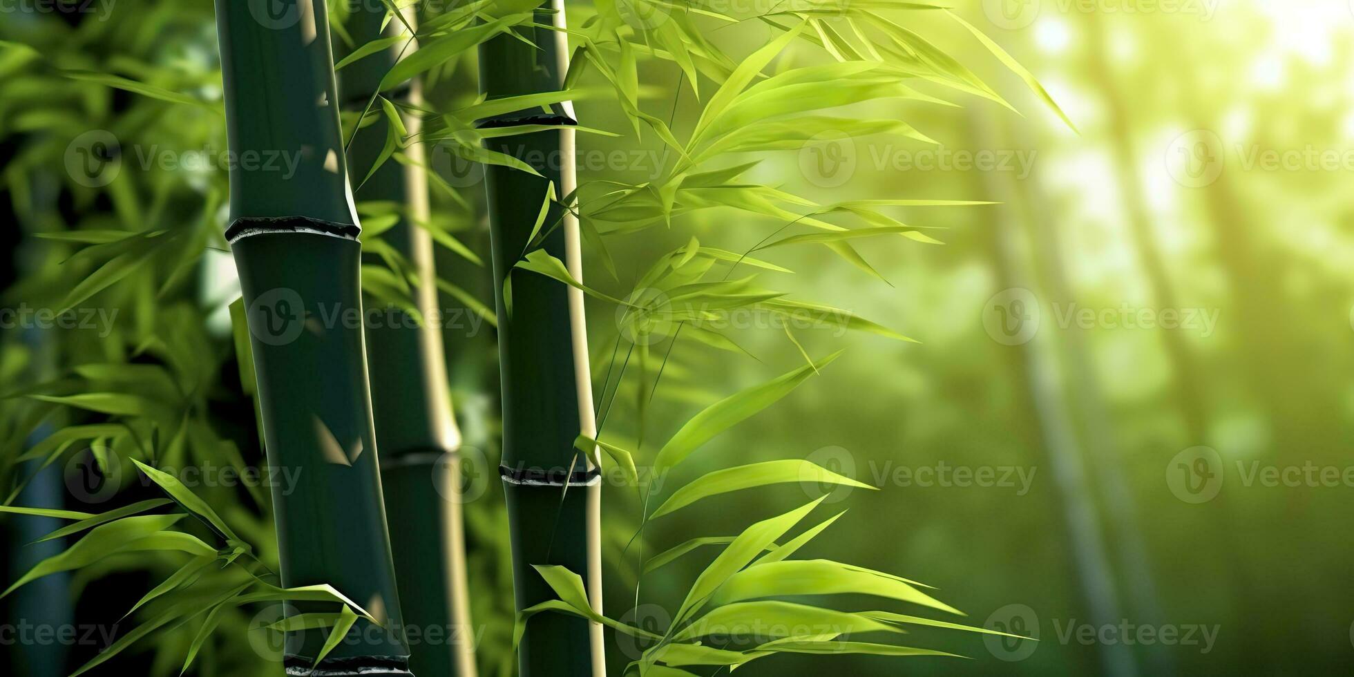 AI Generated. AI Generative. Eco green leaf plant tree bamboo. Asian Japan Chinese culture tradition vibe. Graphic Art photo