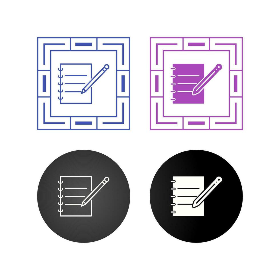 Notebook and Pen Vector Icon