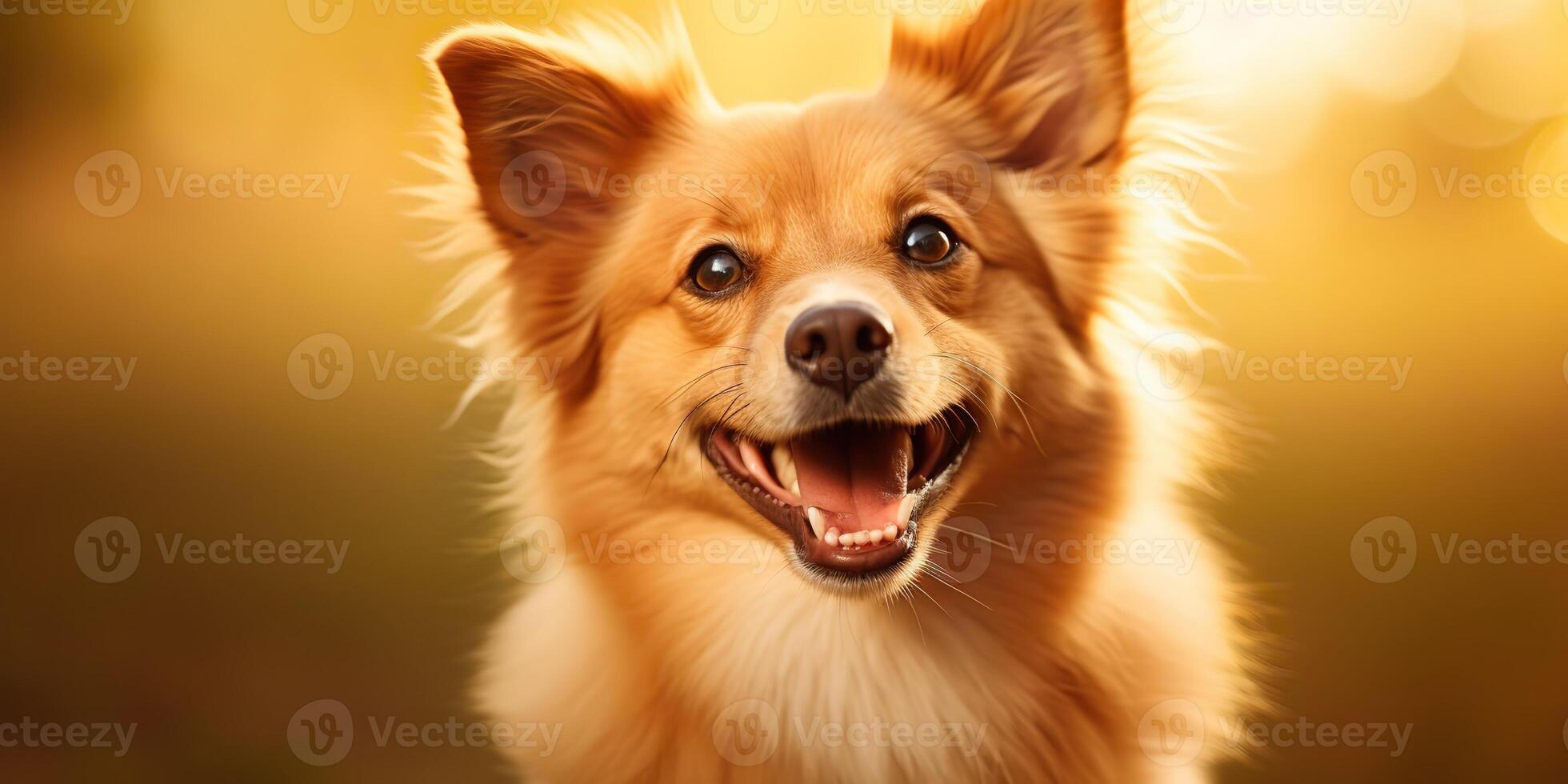 . . Happy cite smile dog frontal face frontal portrait. Animal pet food promotion marketing. Graphic Art photo