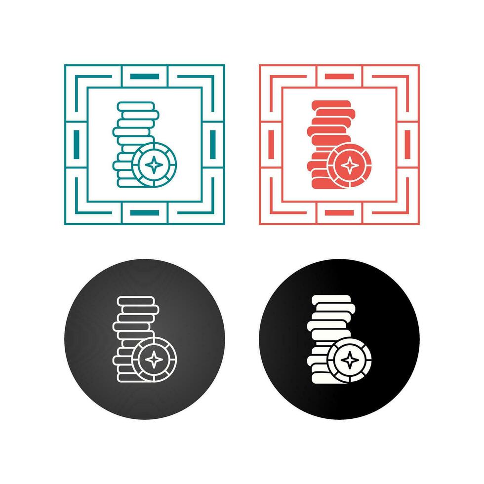 Poker Chips Vector Icon