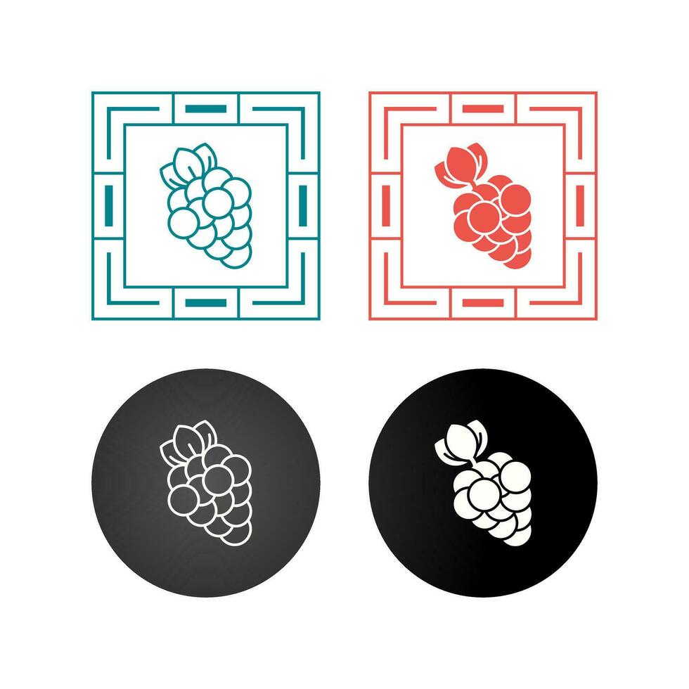 Grapes Vector Icon