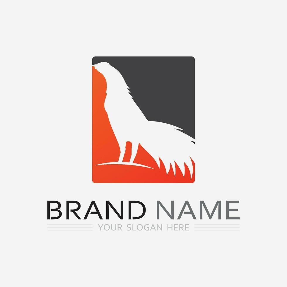 chicken logo  rooster and hen logo for poultry farming  animal logo vector illustration design