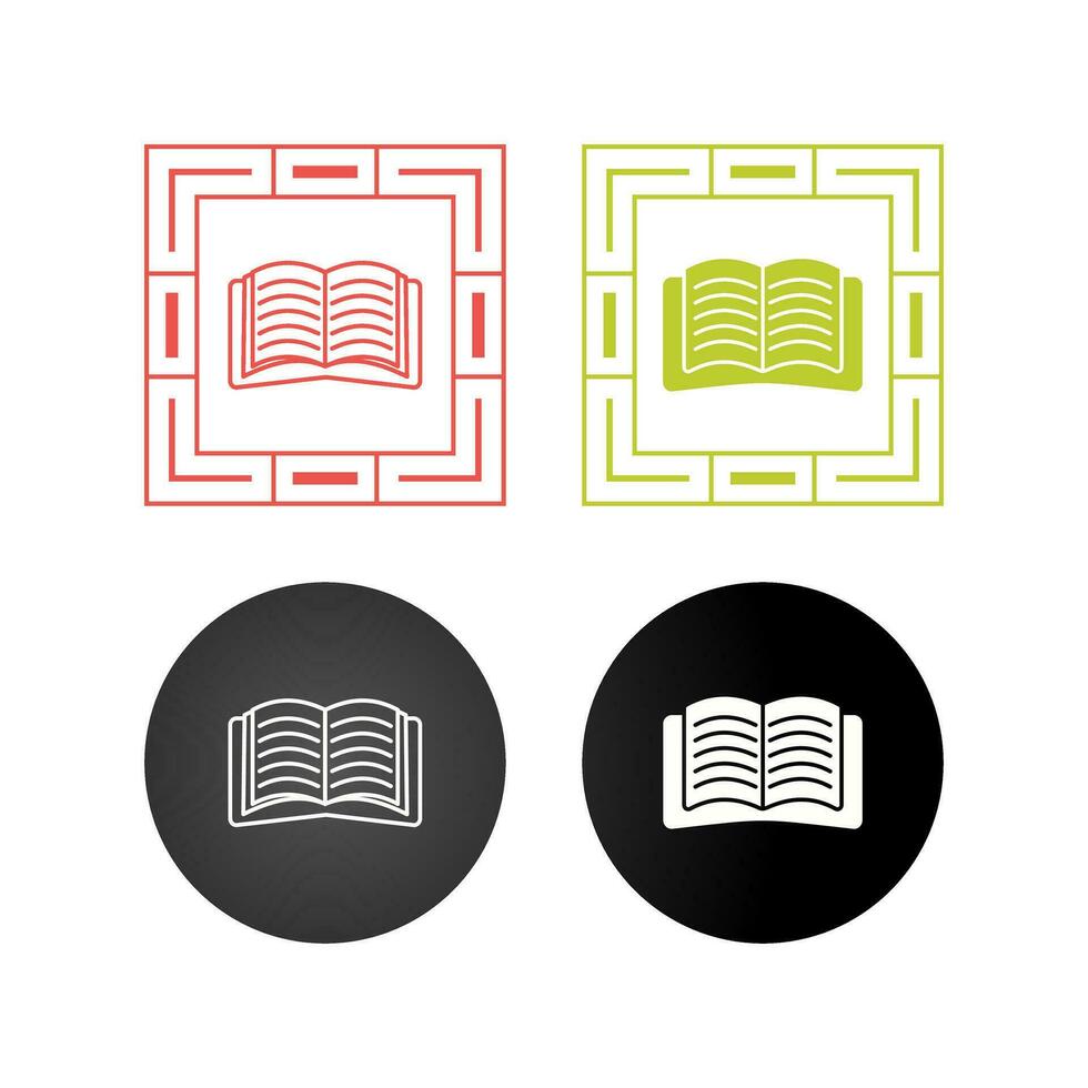 Open Book Vector Icon