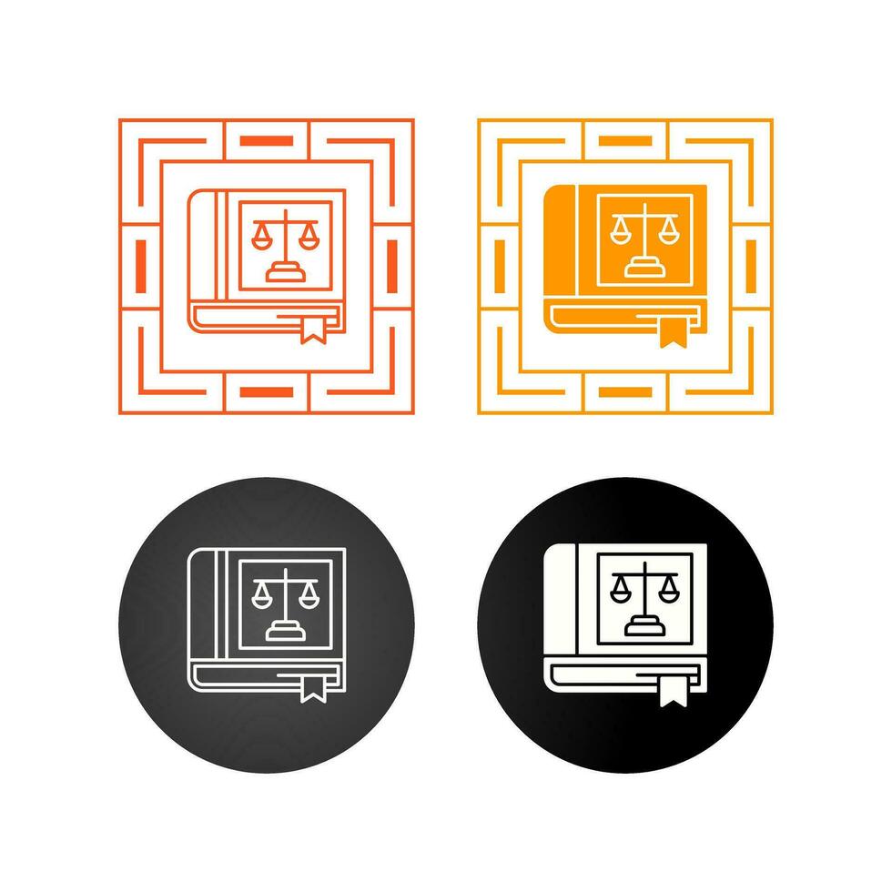 Law Book Vector Icon