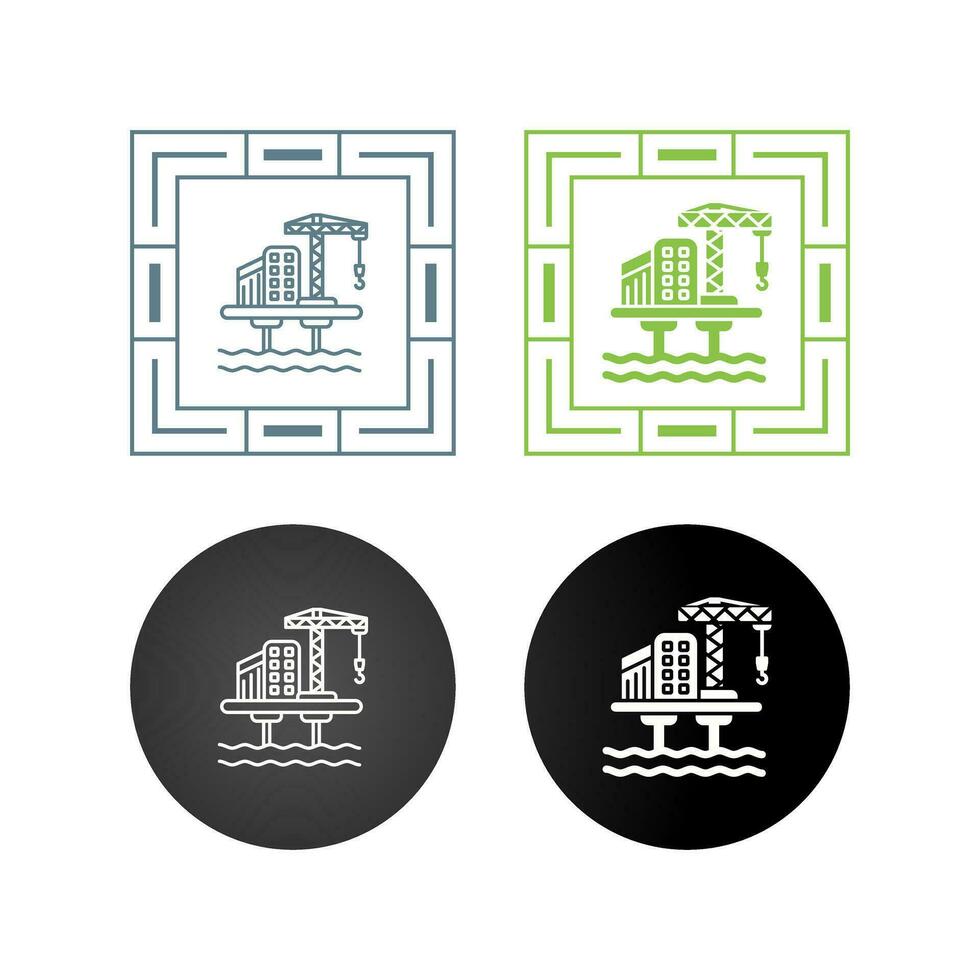 Oil Platform Vector Icon