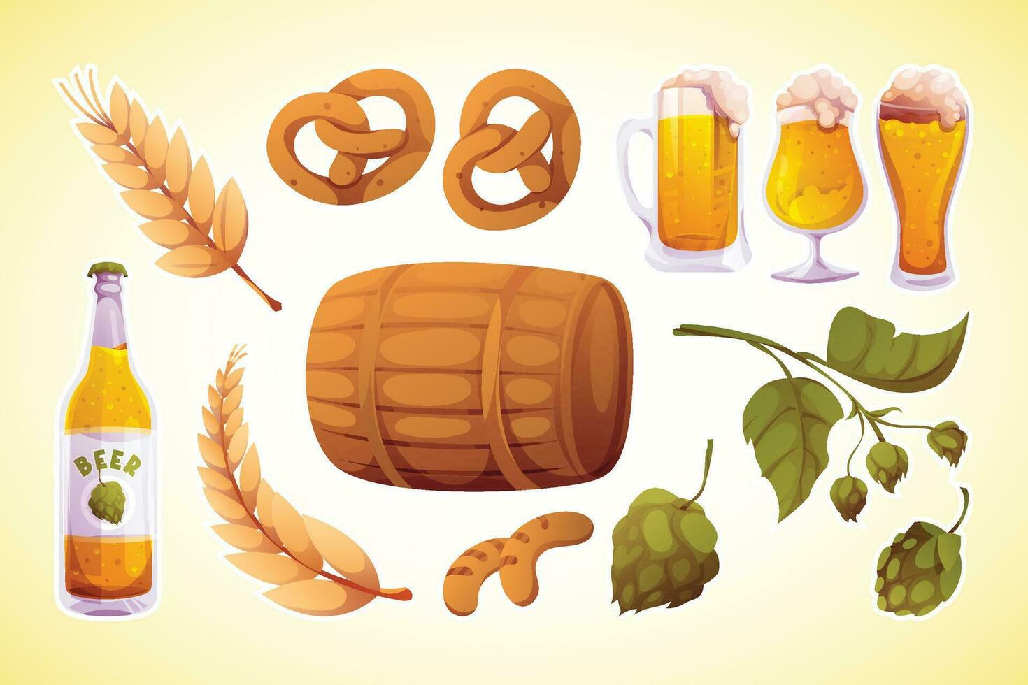 Oktoberfest realistic vector element collection