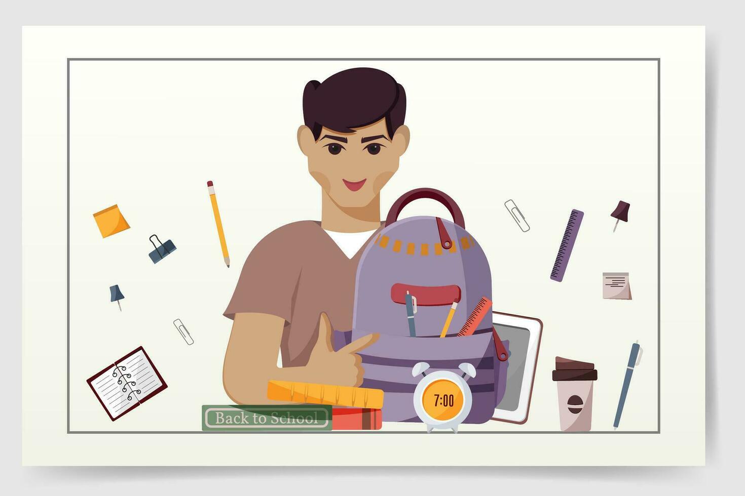 Welcome back to school vector