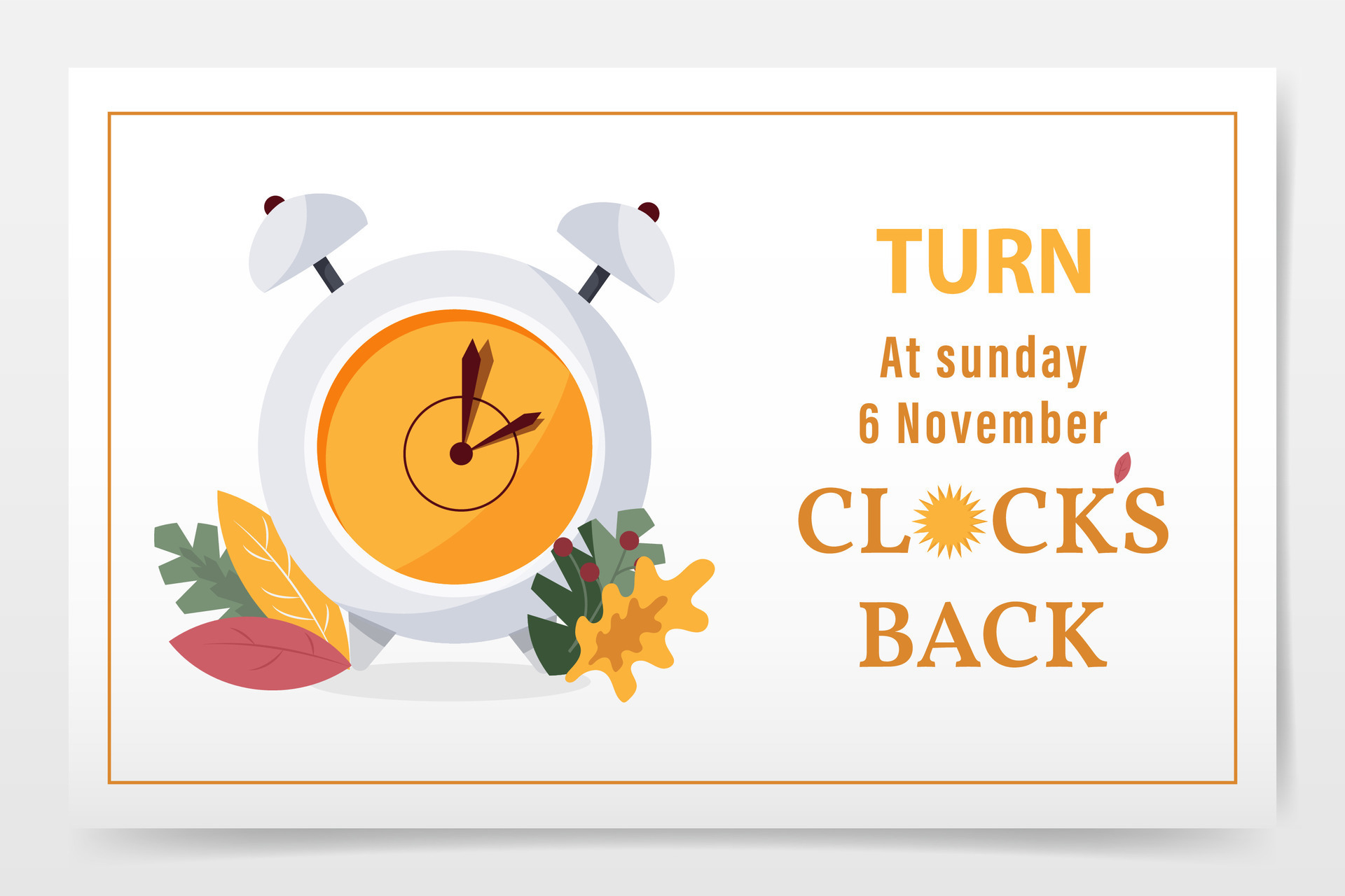 Turn clocks back 26650053 Vector Art at Vecteezy