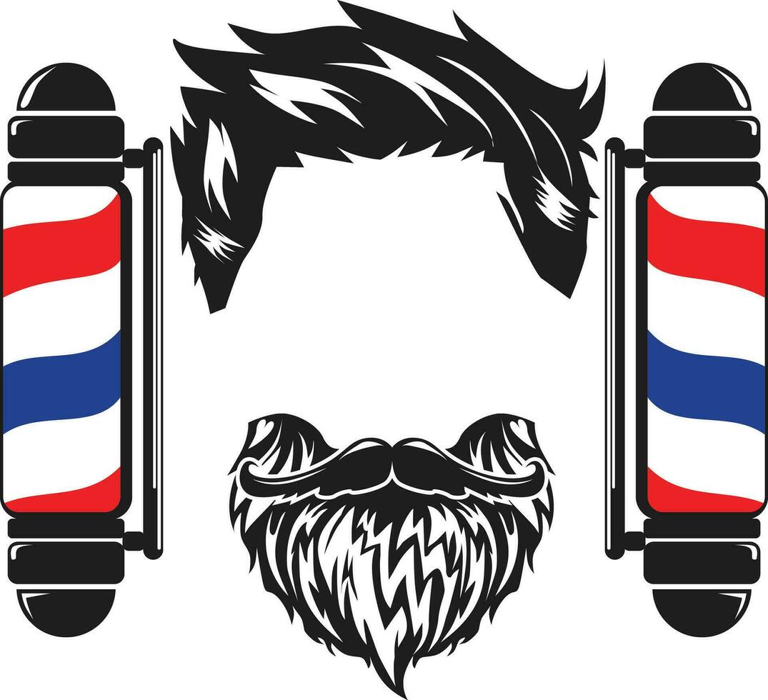 plantilla de logotipo de barbería vintage vector