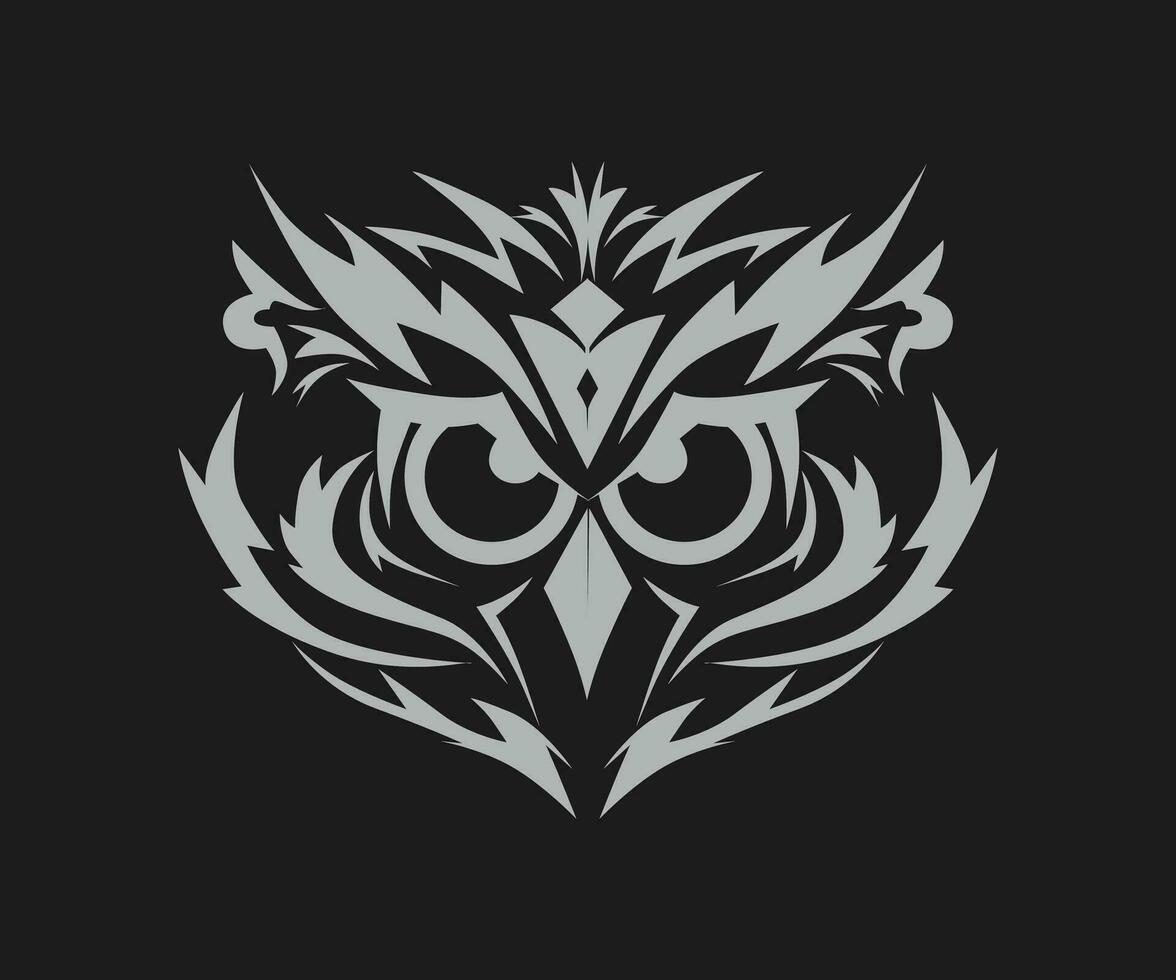 Owl mascot head logo icon vector
