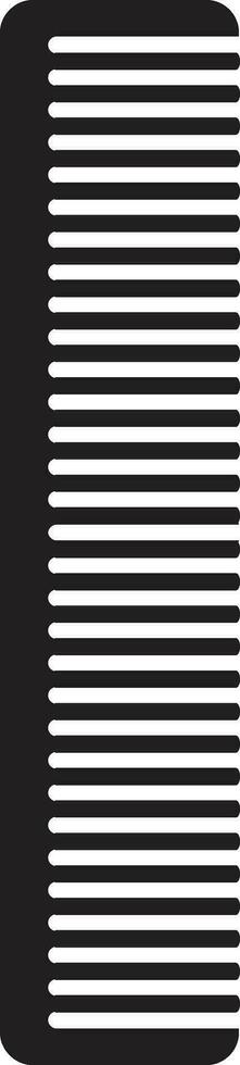 Comb icon. Black icon isolated on white background. Comb silhouette vector