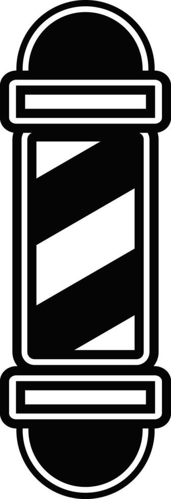 Barber shop pole lamp symbol vector