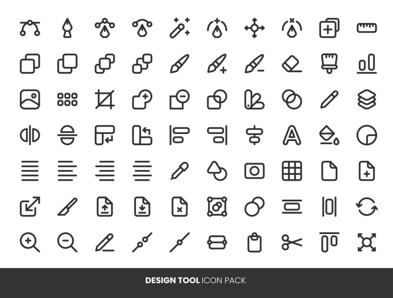 Design tool interface icon set vector