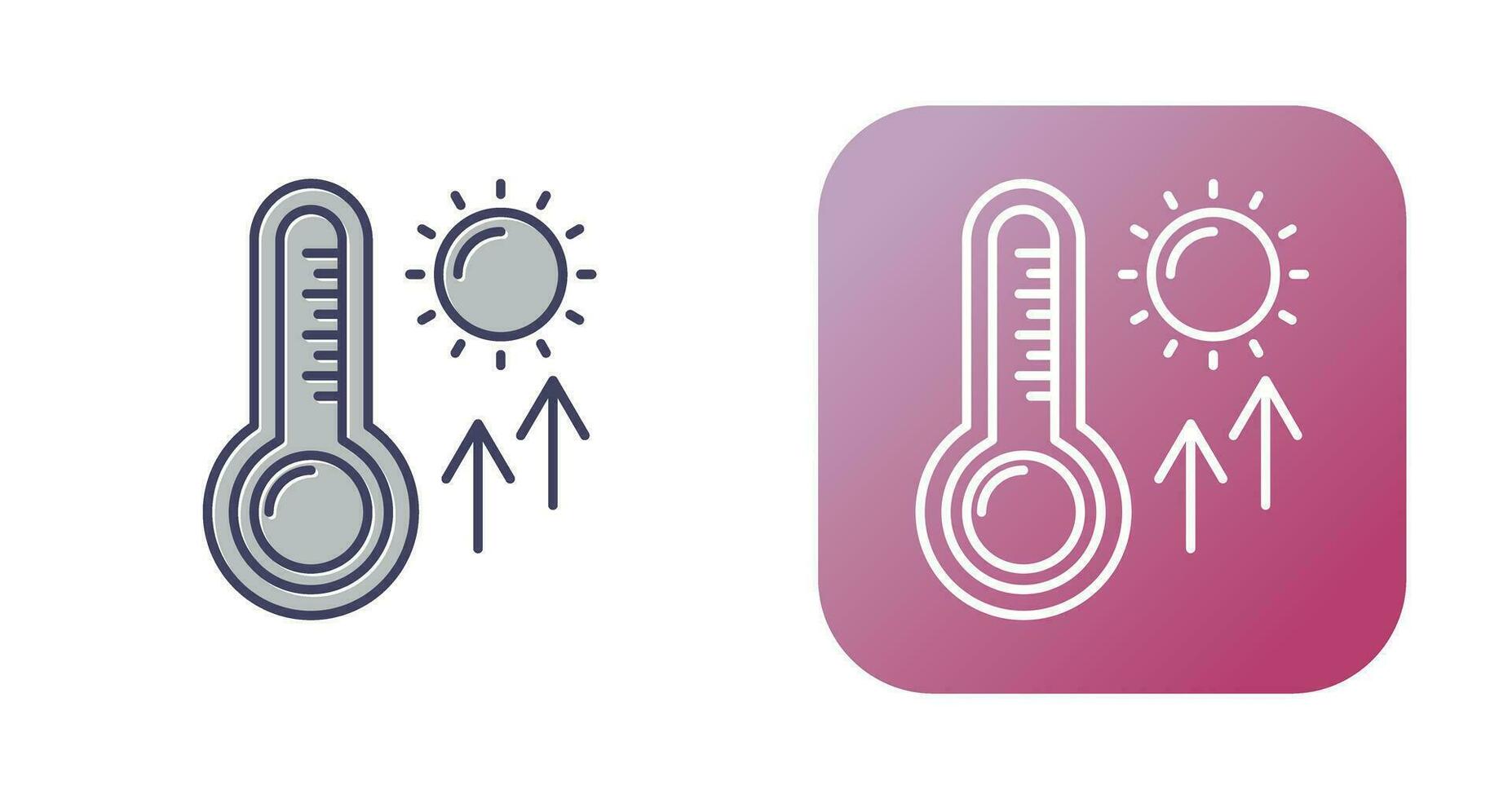 icono de vector de altas temperaturas