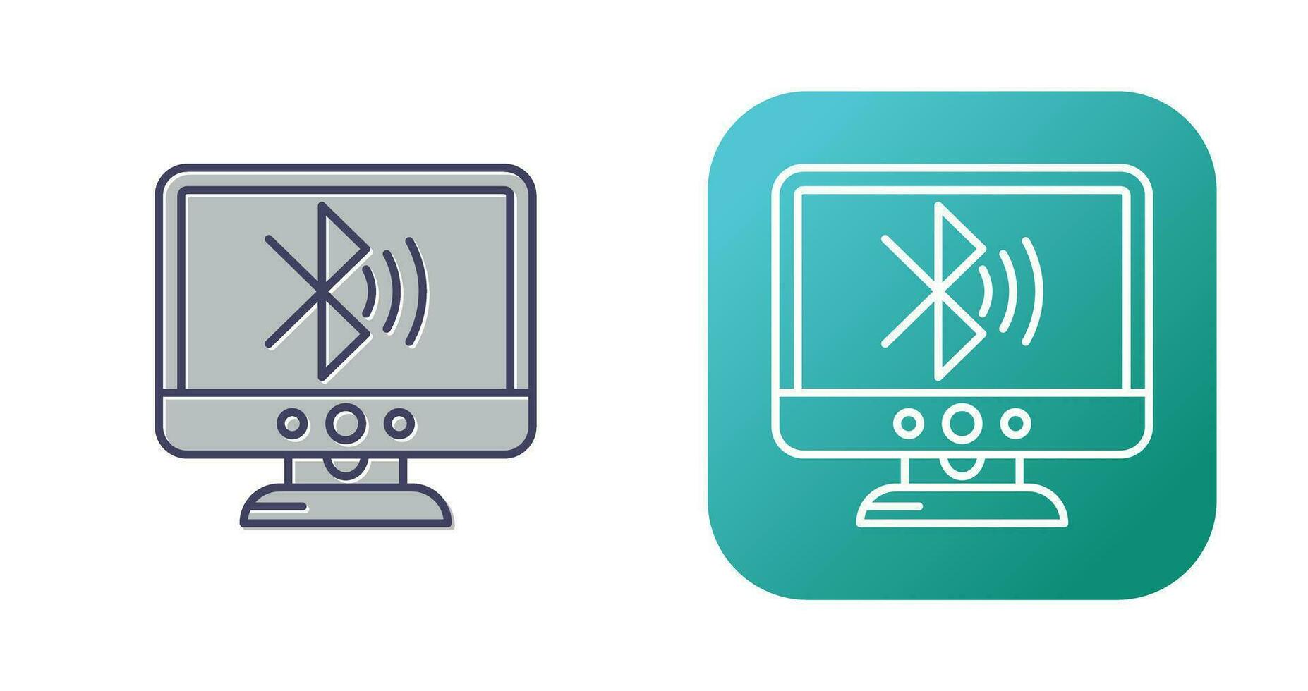 icono de vector de bluetooth lcd