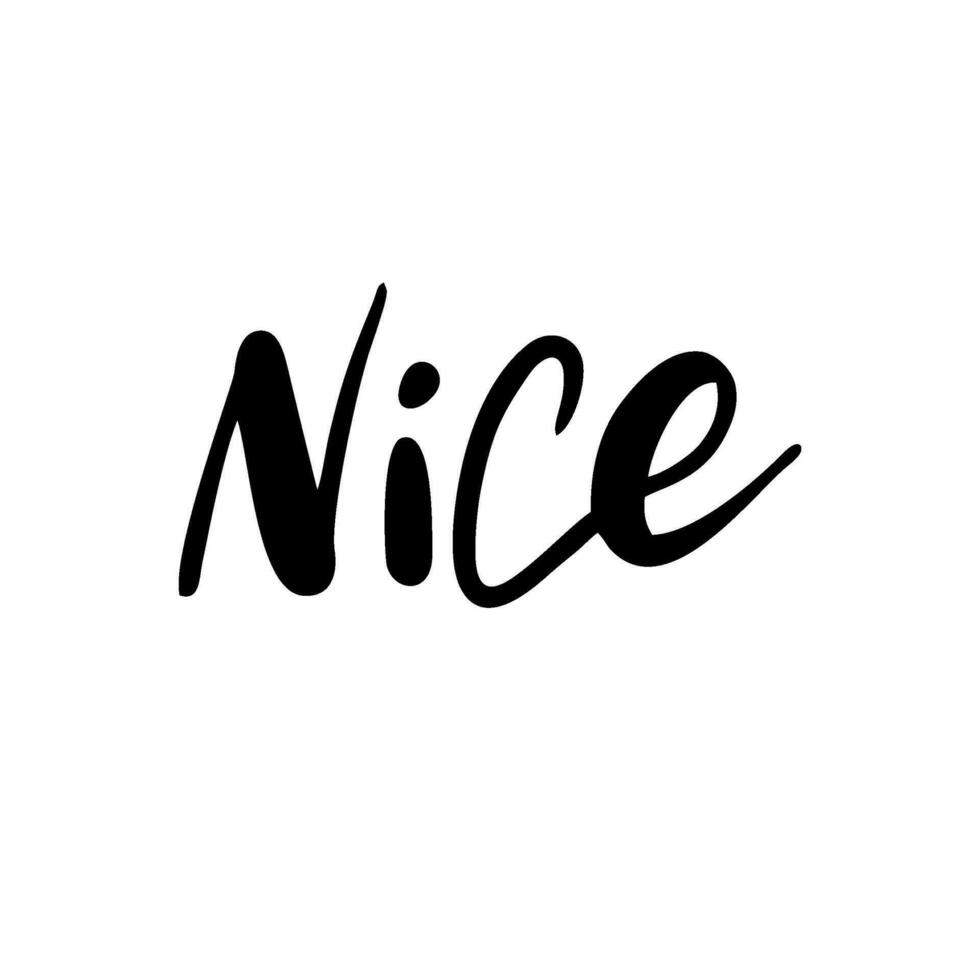 nice handwritten lettering on white background vector