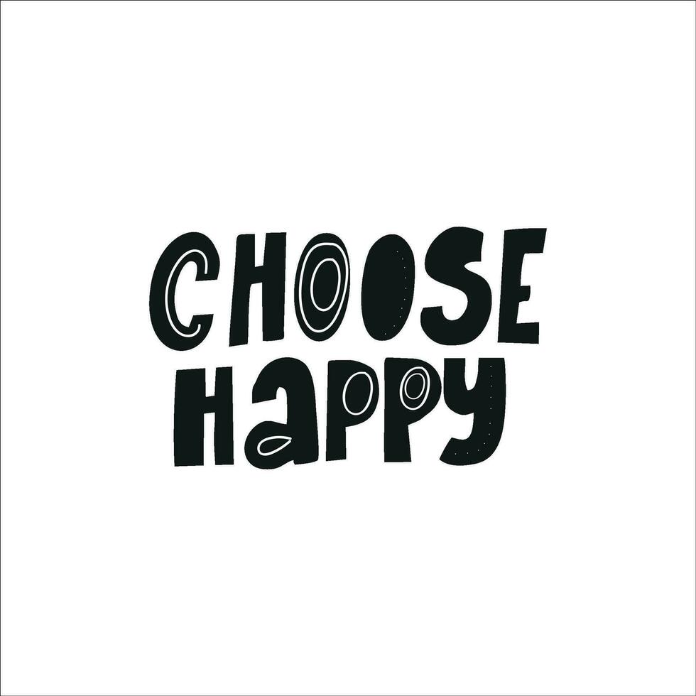 Motivational phrase CHOOSE KINDNESS for postcards, posters, stickers, etc. vector