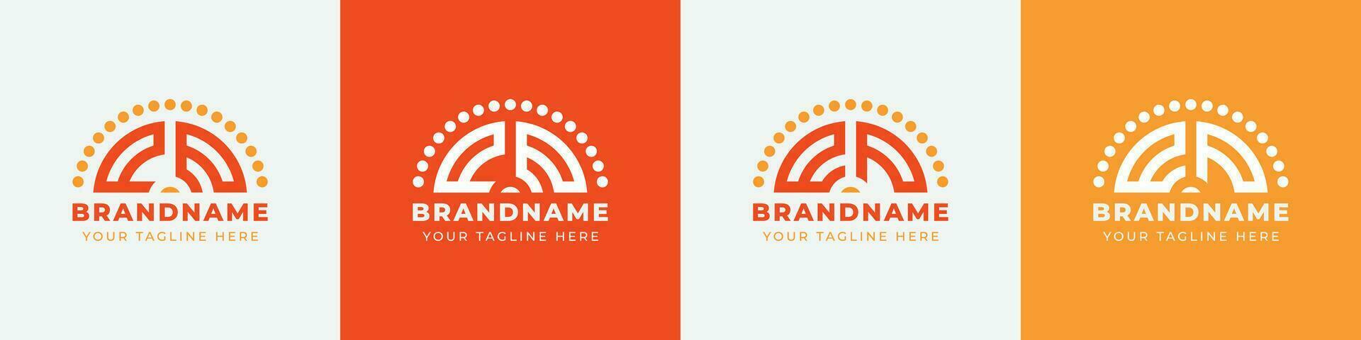 Letter EP and PE Sunrise  Logo Set, suitable for any business with EP or PE initials. vector