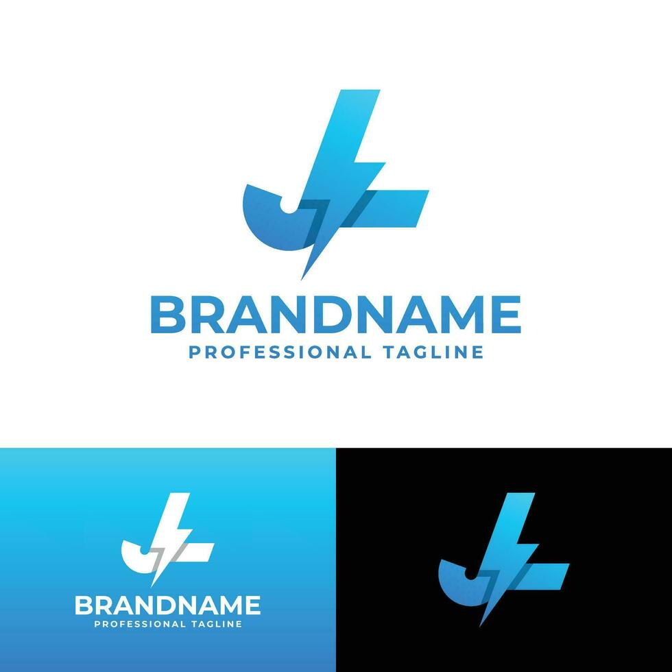 Letter JL Power Logo, suitable for any business with JL or LJ initials. vector