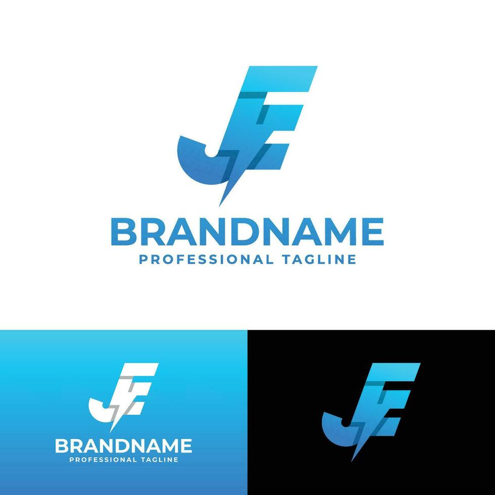 Letter JE Power Logo, suitable for any business with JE or EJ initials. vector