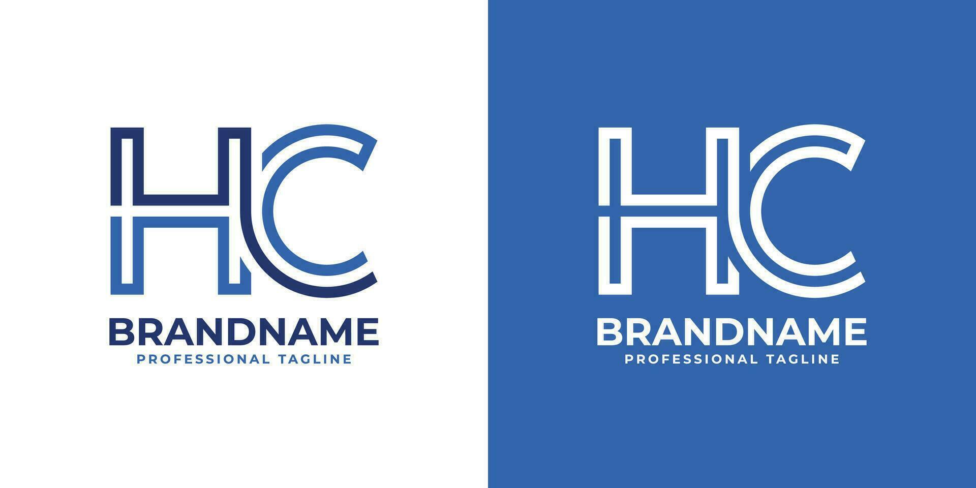 Letter HC Line Monogram Logo, suitable for business with HC or CH initials. vector