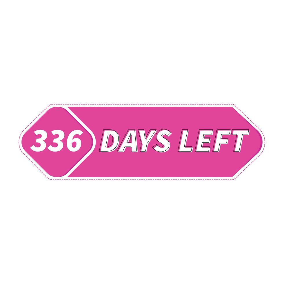 336 Days Left banner, countdown timer 26651240 Vector Art at Vecteezy