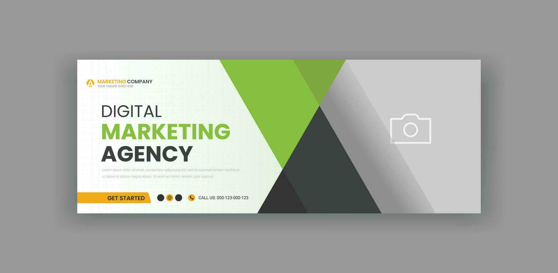 Digital Marketing Agency Social Media Cover Banner Template vector