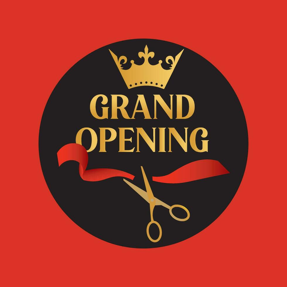 Grand opening, cut the ribbon icon vector illustration symbol