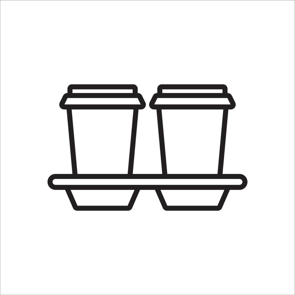 2 cups coffee icon vector illustration symbol