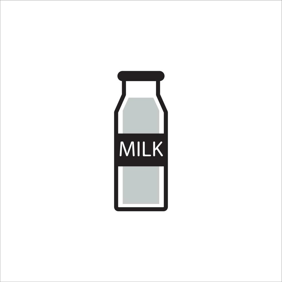 Leche botella icono vector ilustración símbolo