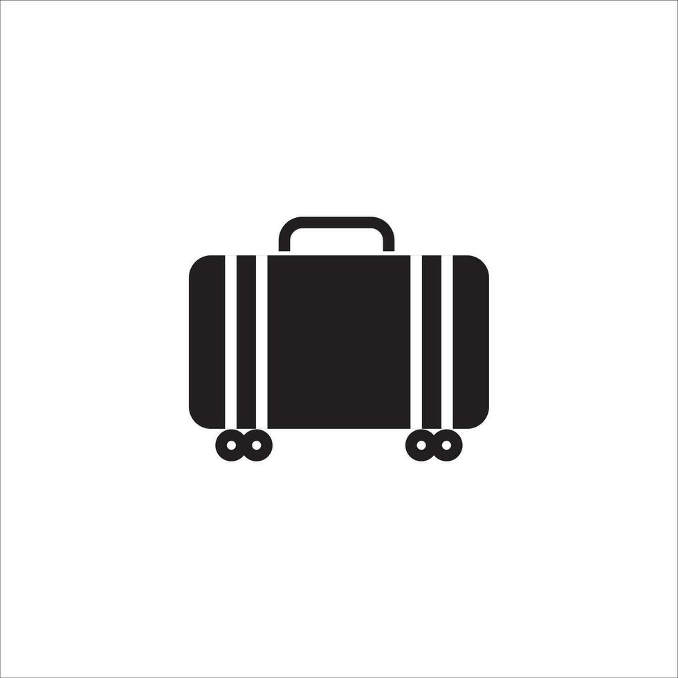 suitcase on wheels icon vector illustration symbol