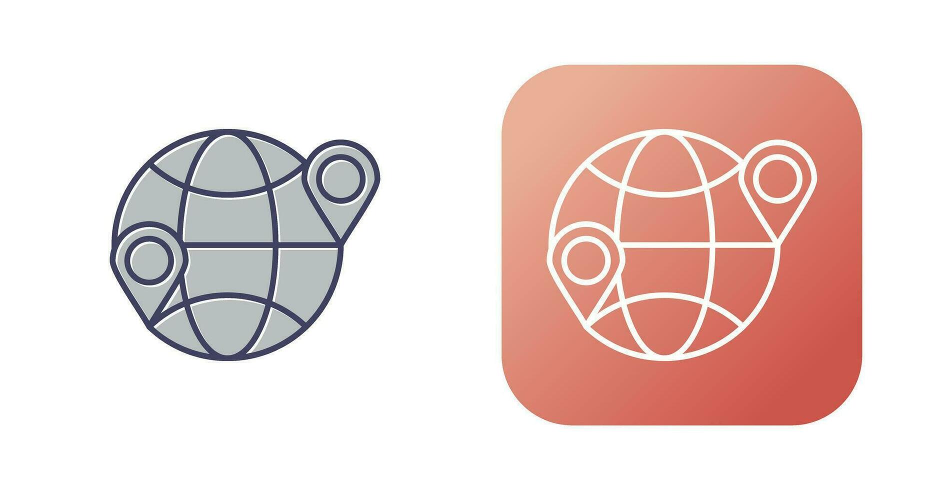 Globe Location Vector Icon