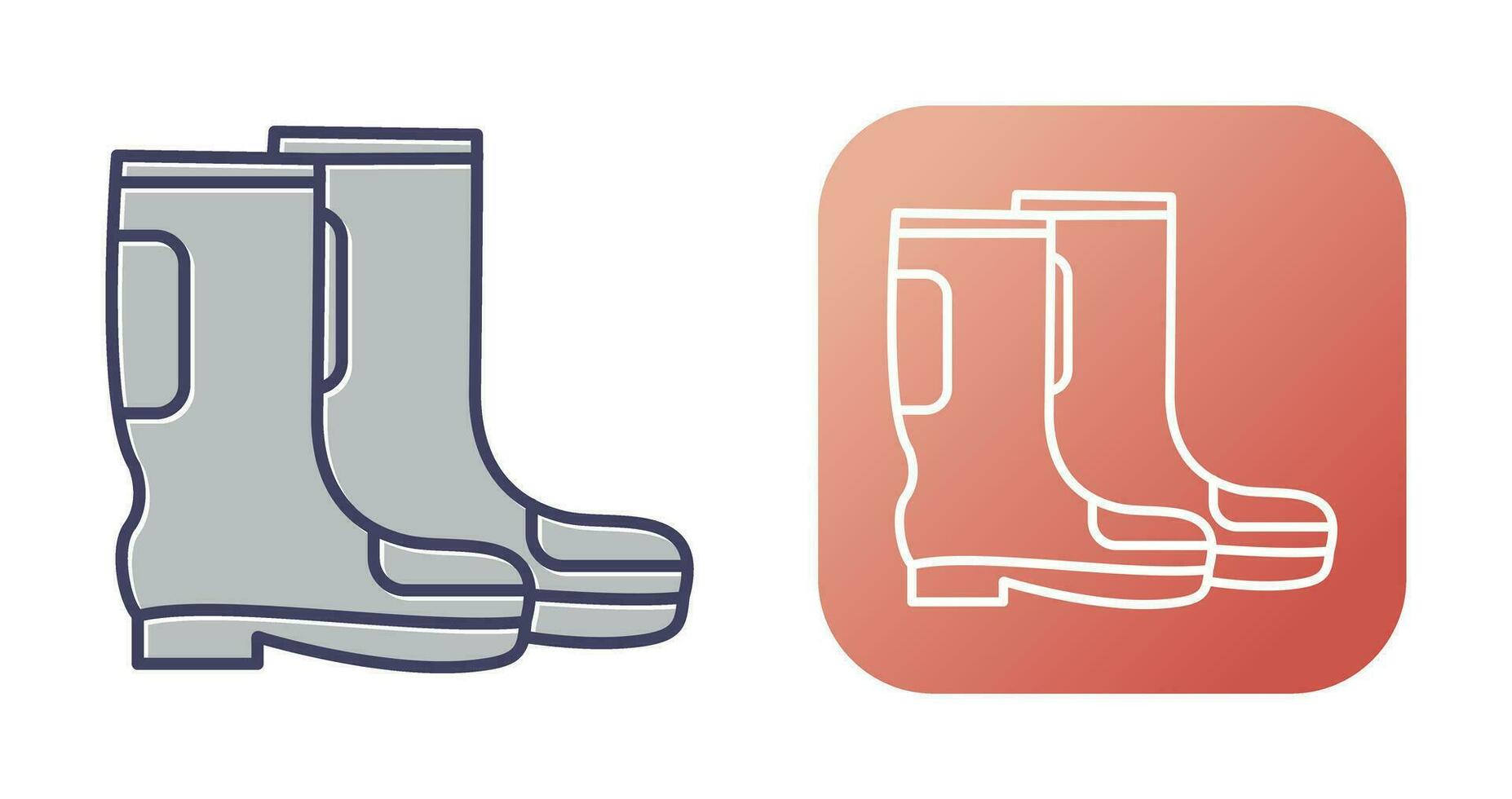 icono de vector de botas de lluvia