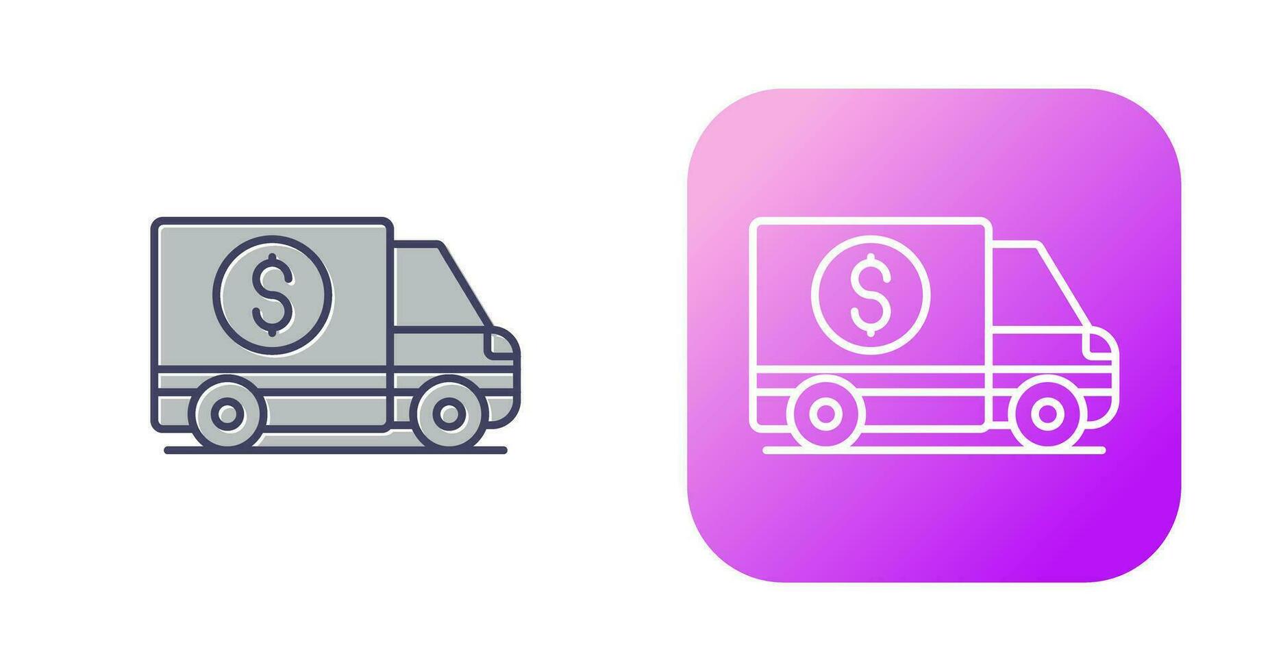 Money Truck Vector Icon