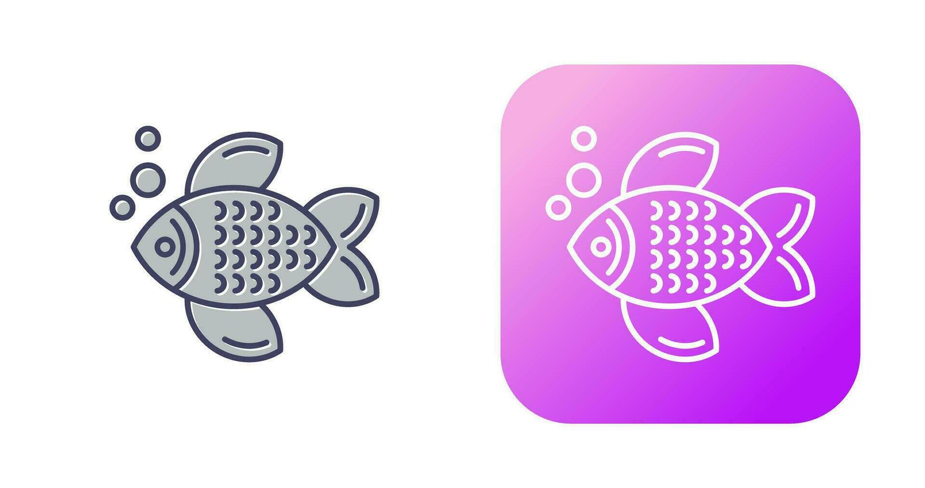 icono de vector de pescado