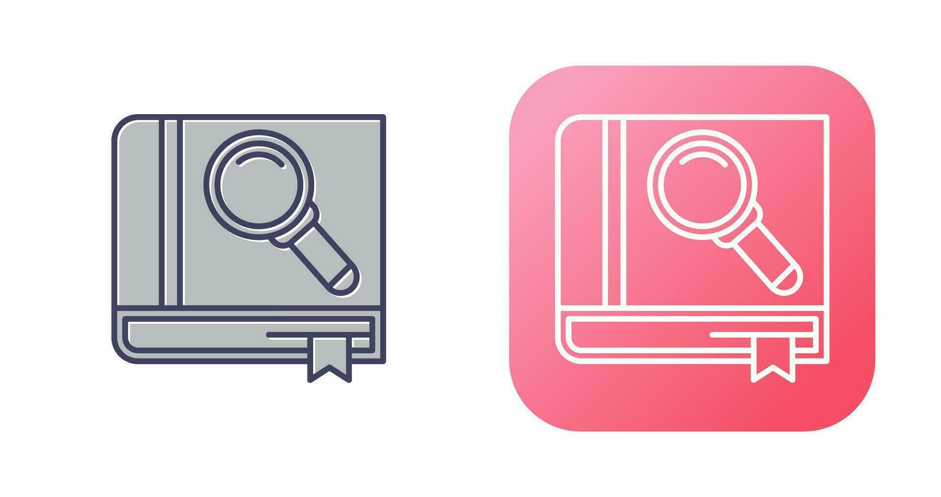 Search Book Vector Icon