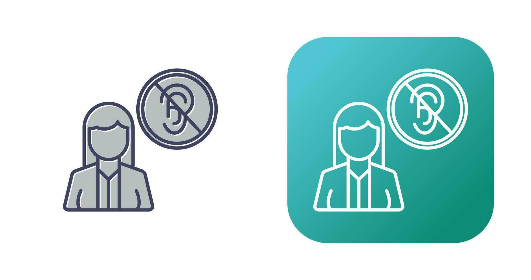 Deaf Vector Icon