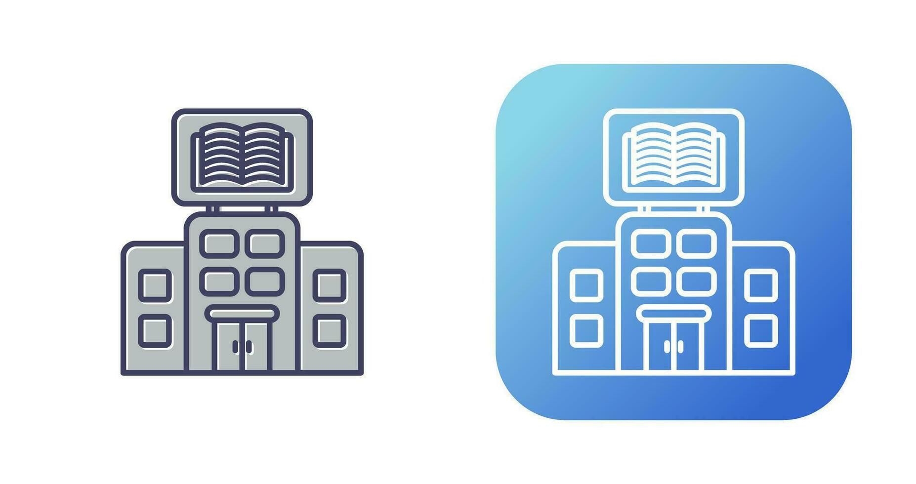 icono de vector de biblioteca