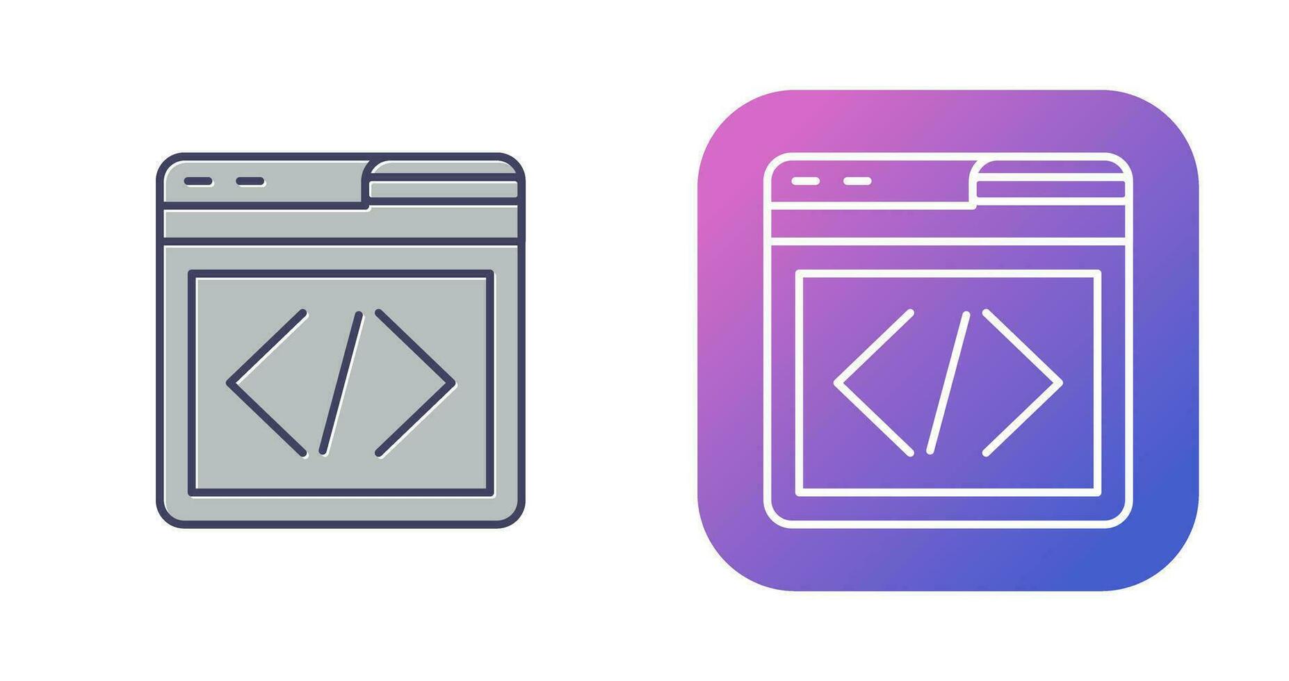 icono de vector de programación web
