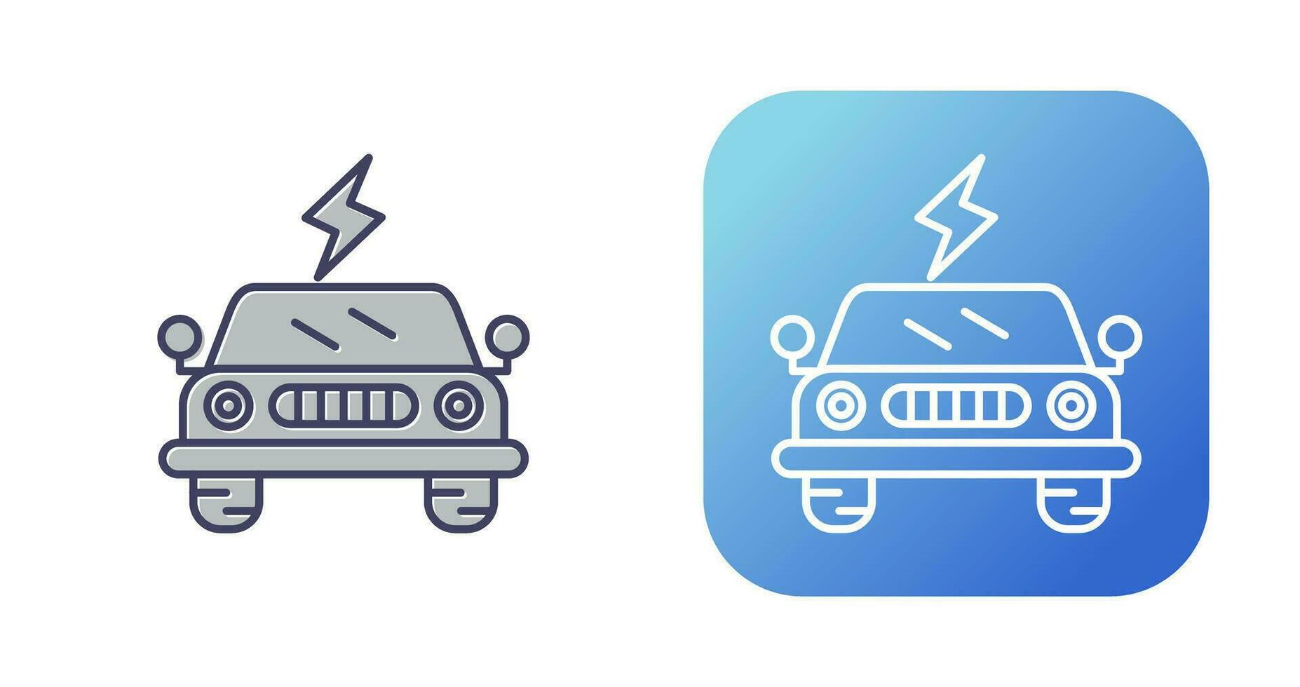 icono de vector de coche eléctrico