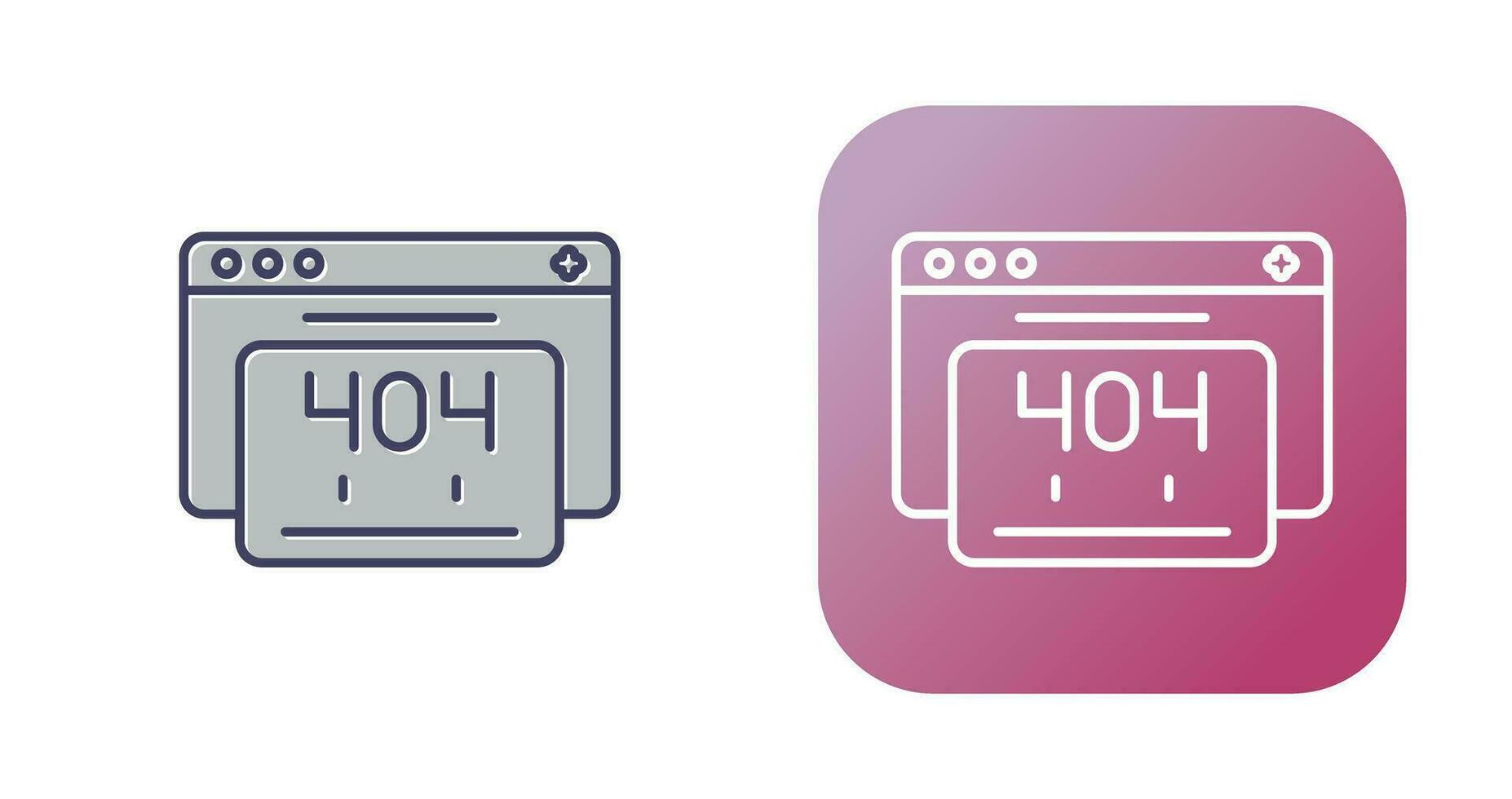 404 Error Vector Icon