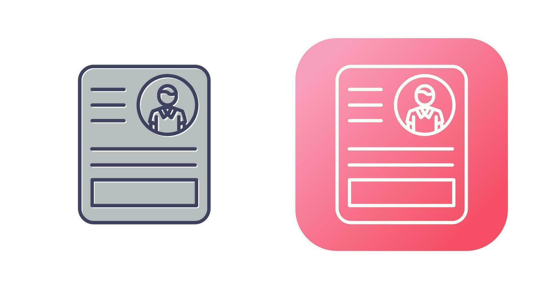 CV Vector Icon