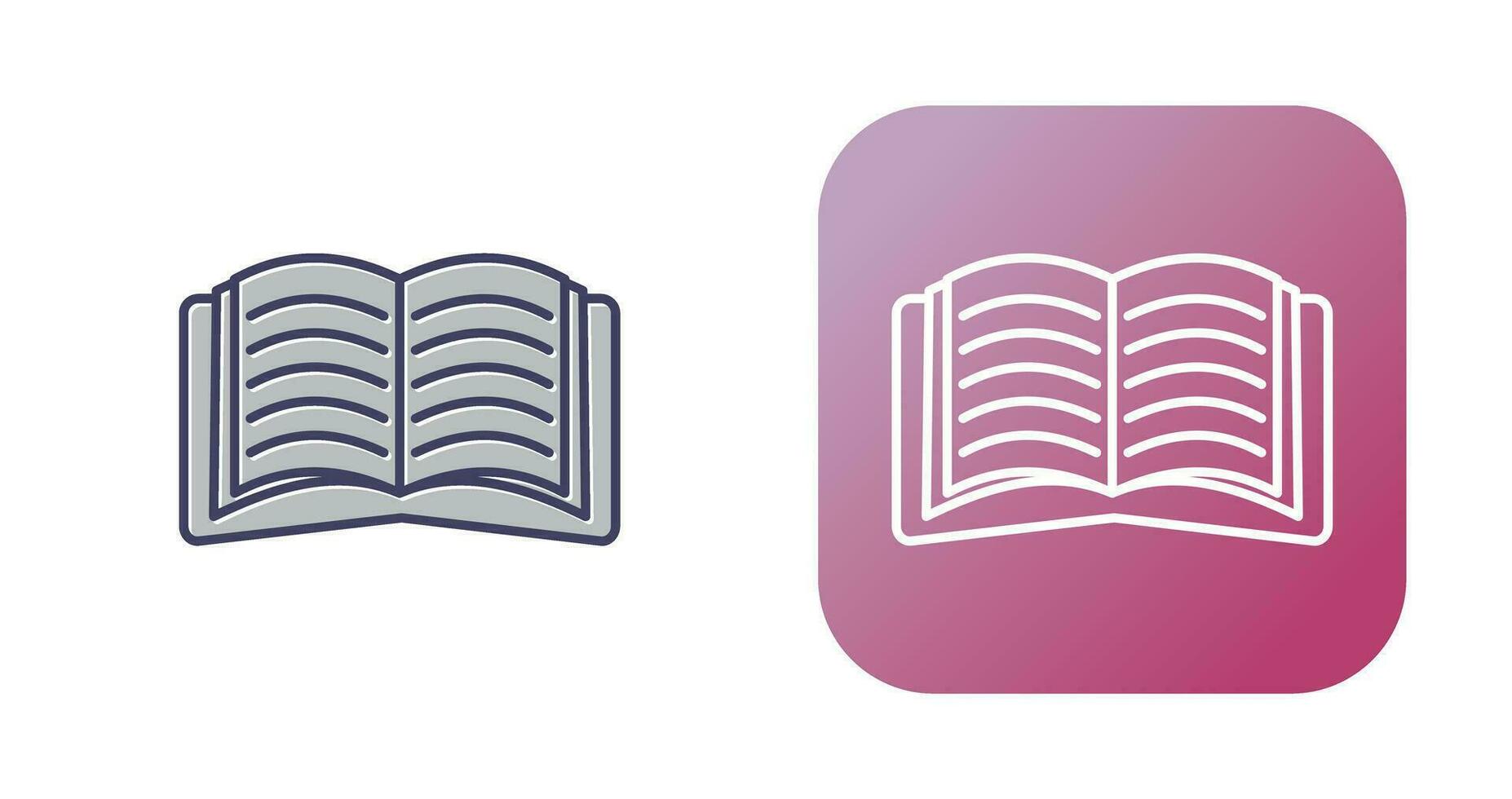 Open Book Vector Icon