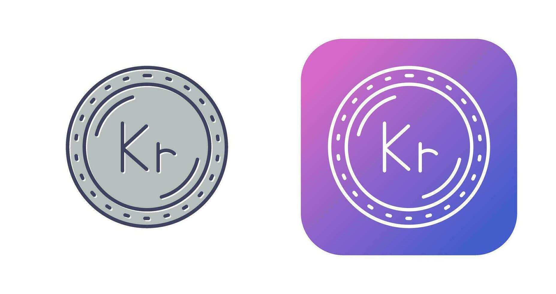 Krone Currency Vector Icon