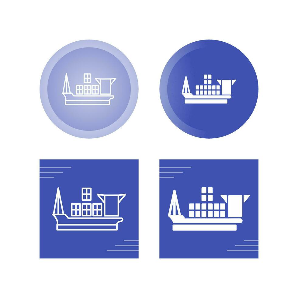 Cargo Ship Vector Icon