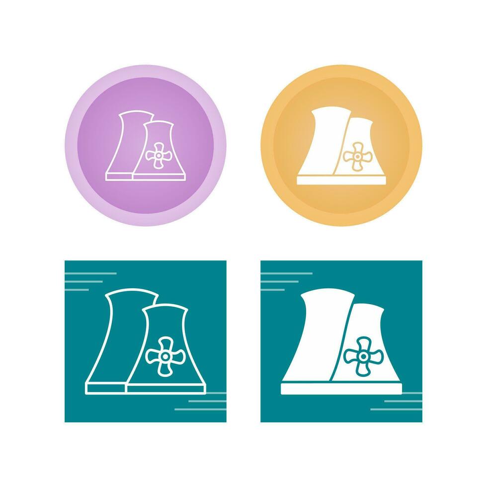 Nuclear Plant Vector Icon