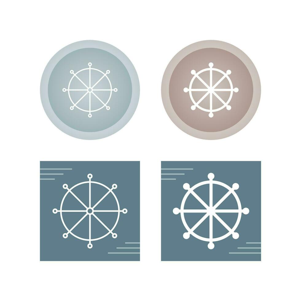 Ship Helm Vector Icon