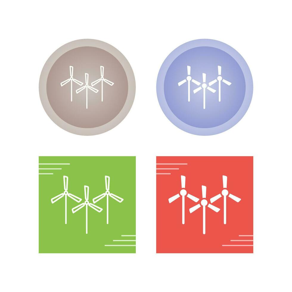 Multiple Windmills Vector Icon