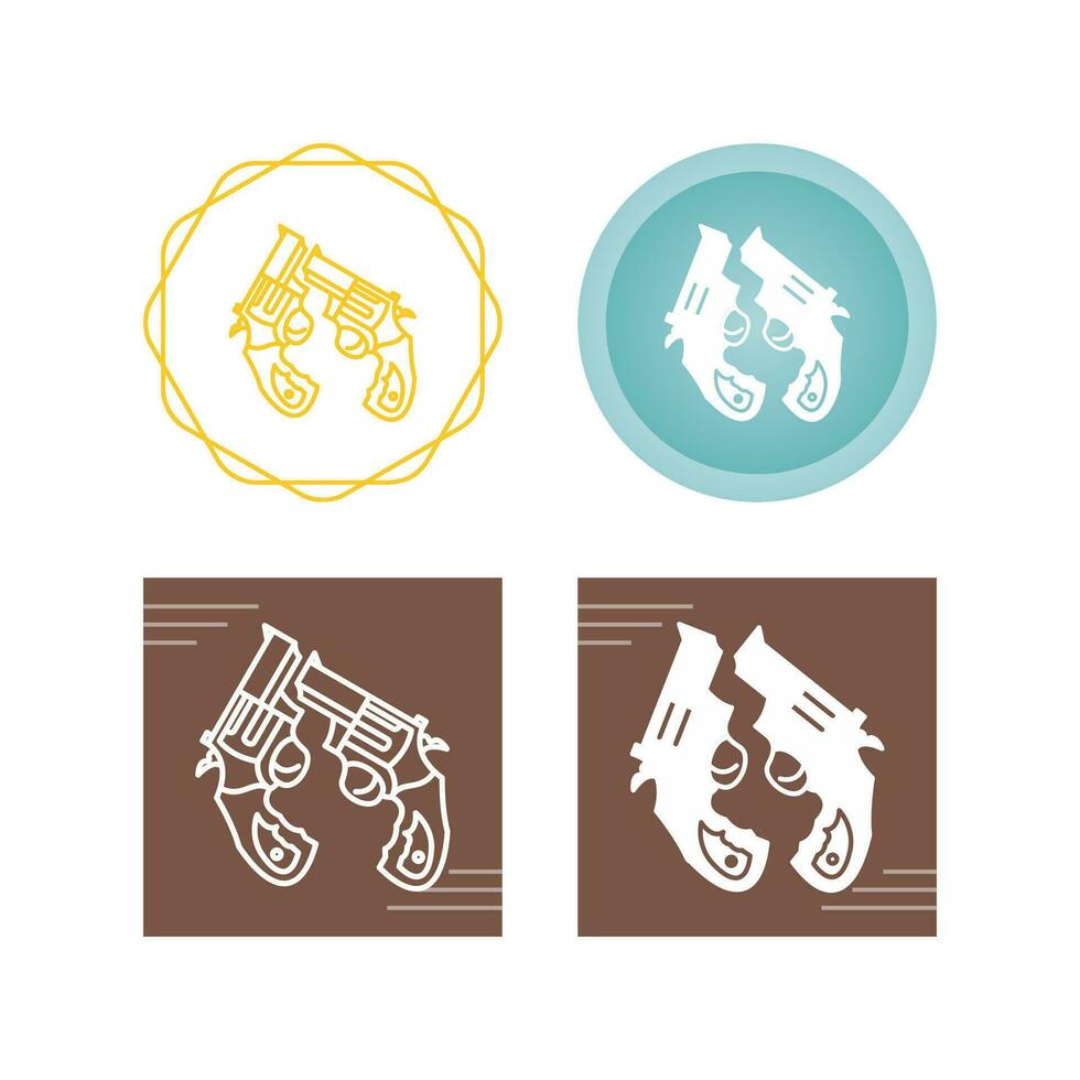 Two Guns Vector Icon