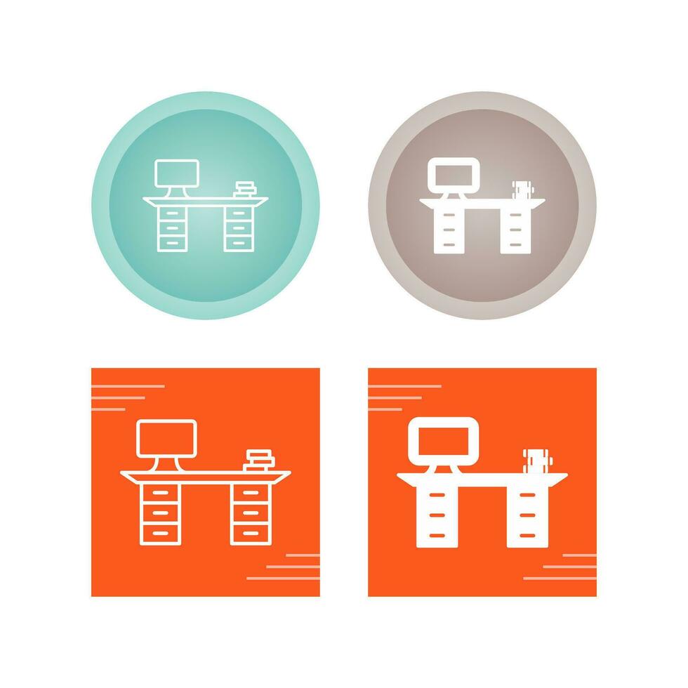 Working Desk Vector Icon